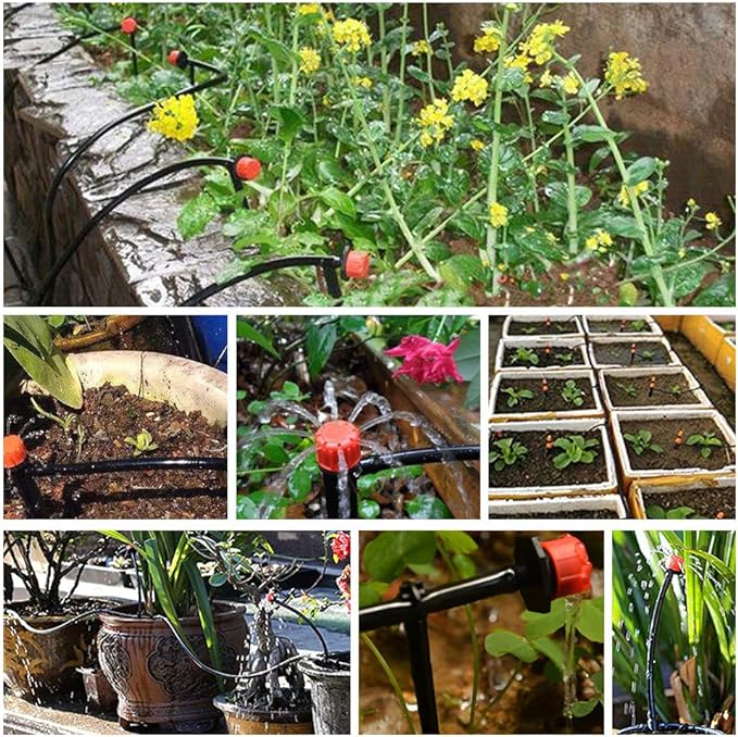 Bonviee 200ft 1/4 inch Drip Irrigation Tubing Blank Distribution Hose Garden Watering Tube Line for Drip Irrigation System