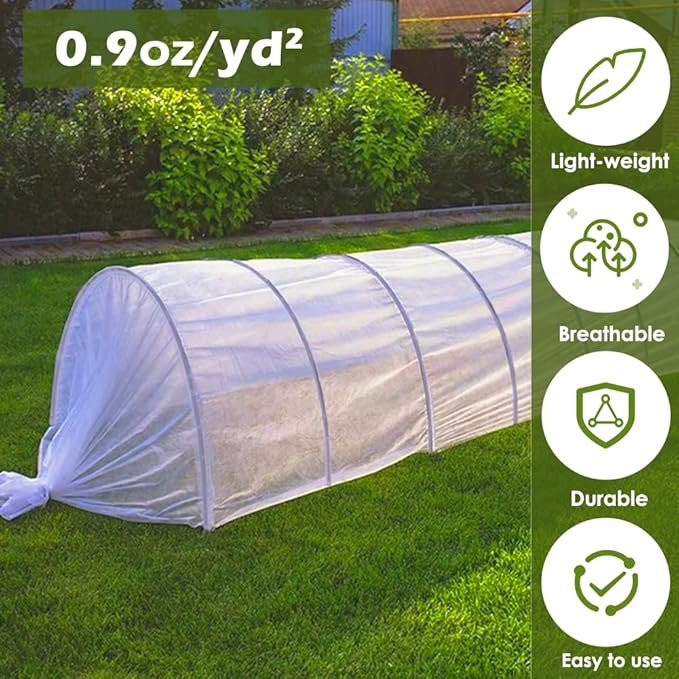 Plant Freeze Protection Cover, 10x30ft Frost Cloth Winter Garden Blanket, Floating Row Cover for Cold Weather and Shade, Perfect for Outdoor Vegetables, Trees, Greenhouse