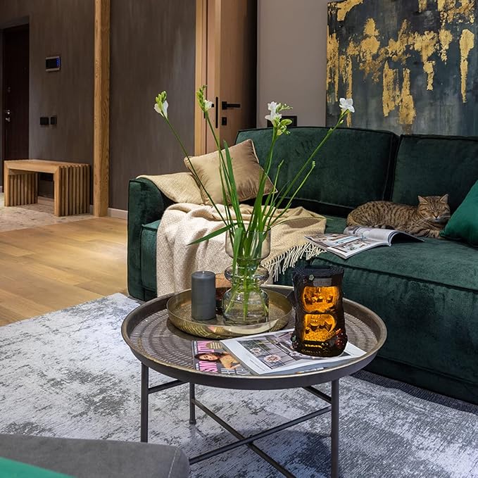 QWEWQE Tree House Solar Statue Outdoor Garden Statue with Solar Lights Fairy Tree House Indoor Outdoor Art Decoration Sculpture Lawn Ornaments for Patio Yard Outside Decorations