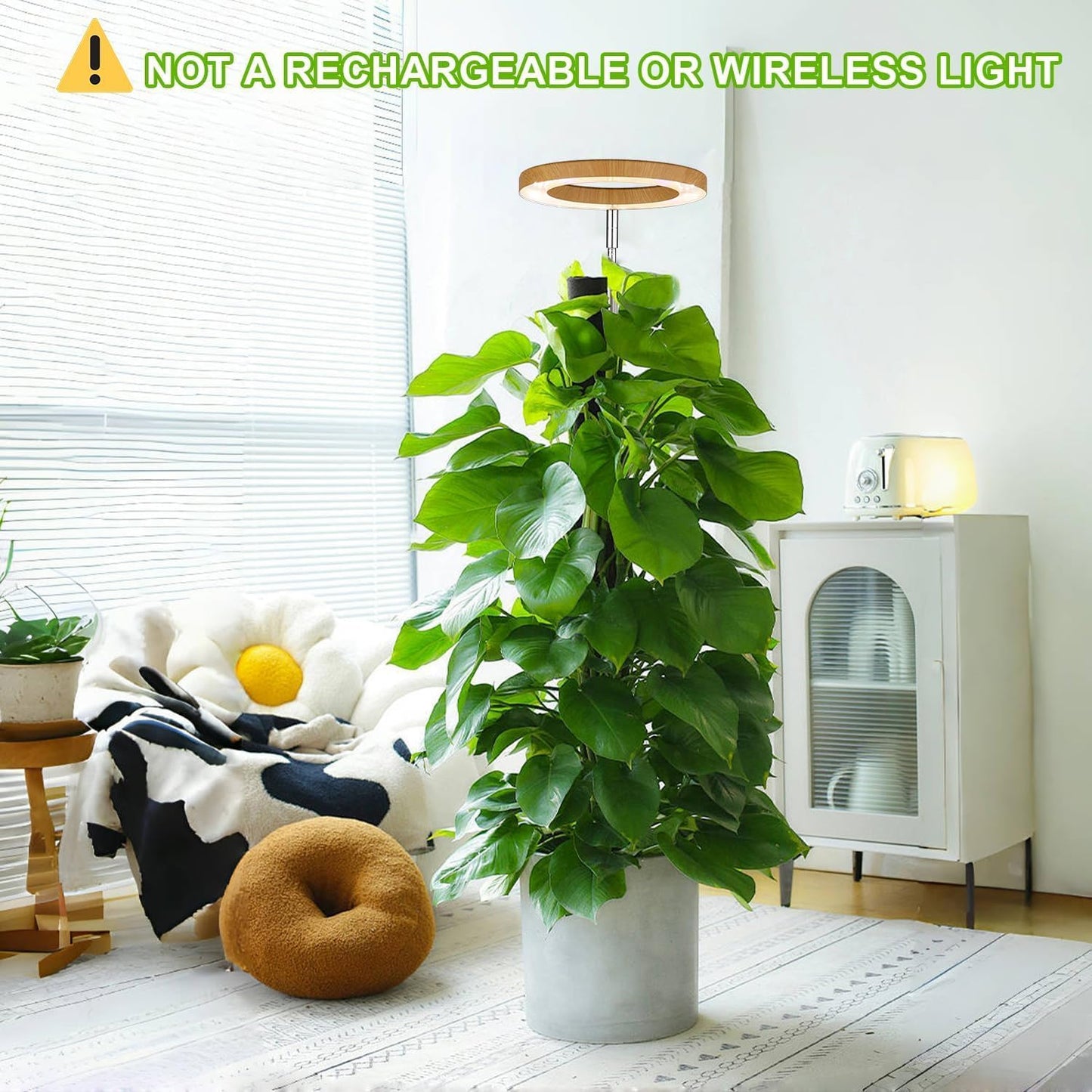 Plant Grow Light,yadoker LED Growing Light Full Spectrum for Indoor Plants, Paired with a Soil Tester,Height Adjustable, Automatic Timer, 5V Low Safe Voltage,Idea for Large Plant Light