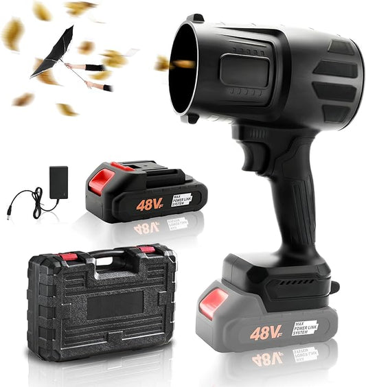 Cordless Leaf Blower Portable Dust Cleaner Handheld Lightweight Blowers for Patio Garden Cleaning, car Blower for Drying,Camping Gift (Black)
