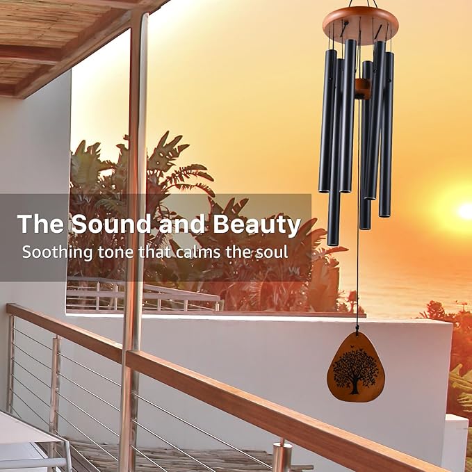 Memorial Wind Chimes for Loss of Husband, Sympathy Gifts for Grief/Bereavement, 32" Windchimes in Memory