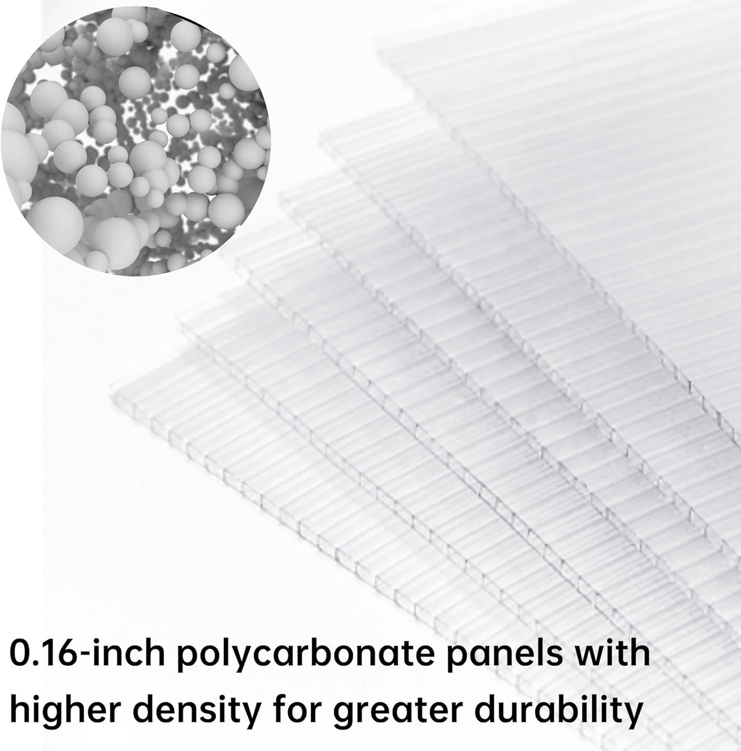 CQZY 6x6 FT Aluminum Greenhouse for Outside,Silver