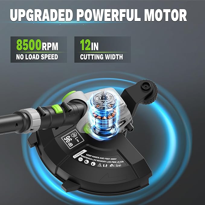 Cordless String Trimmer + Leaf Blower + Hedge Trimmer Combo 20V Ultra-Lightweight Garden Tool Set, 400 CFM Electric Blower & 18-Inch Bush Trimmers & 12-Inch Weed Wacker with Battery & Charger