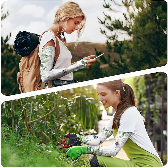 Gardening Sleeves Farm Sun Protection Arm Cooling Sleeves Thorn Proof Garden for Women Men with Thumb Hole