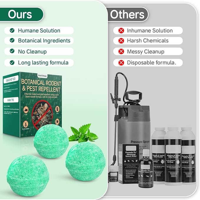Rodent Mouse Repellent 28 Pieces, Peppermint Oil Moth Balls for Mice Rats Deterrent, Natural Pest Control Pouches for Chipmunks, Squirrels, Safe for Humans & Pets, Skunks, Indoor and Outdoor Use