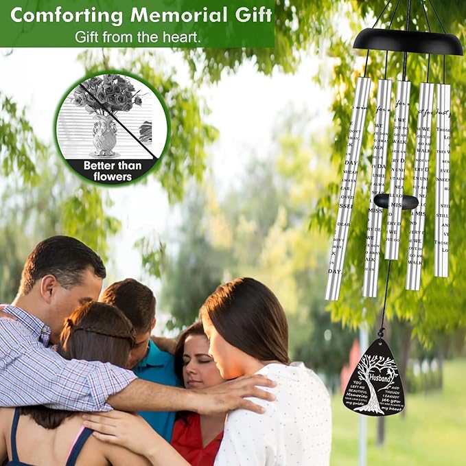 Sympathy Memorial Wind Chimes Bereavement Memorial Gifts for Loss of Husband Sympathy Memorial Gifts for Loss of Loved One in Memory of Husband