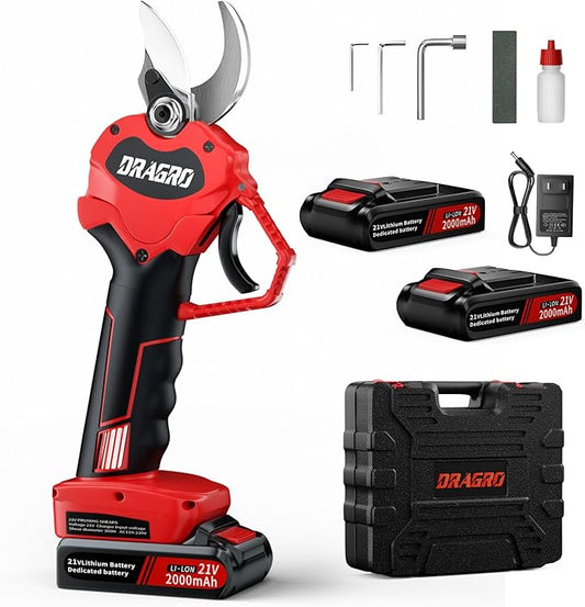 2025 Upgraded Electric Pruning Shears Professional Cordless Electric Pruning Battery Powered, Tree Branch Pruner with 2 PCS Rechargeable 2 Ah Lithium Battery - 30mm (1.2inch) Cutting Diameter