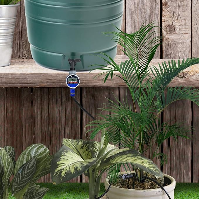 Electronic Water Timer Garden Irrigation Controller Digital Intelligence Watering System LCD Waterproof, No Water Pressure Required