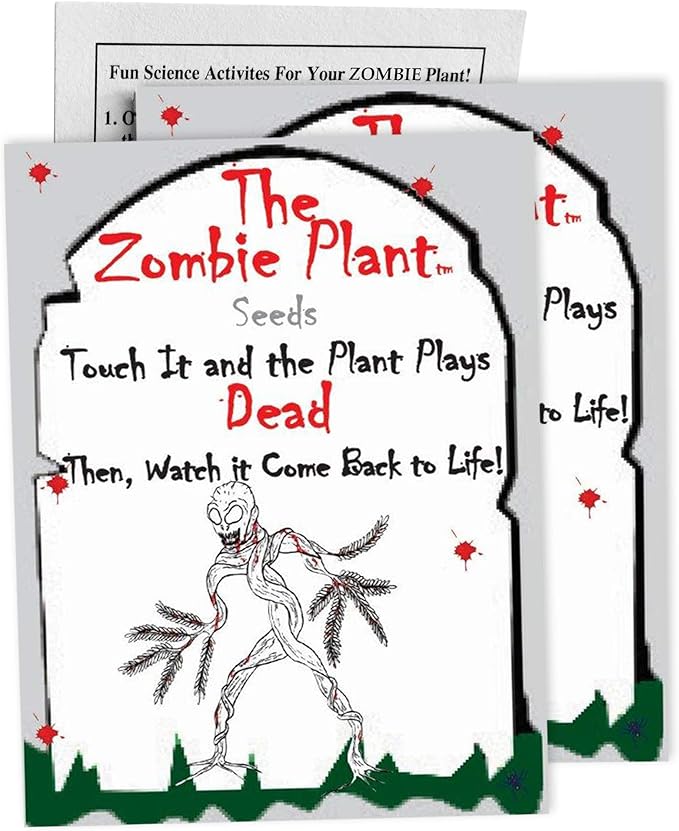 Zombie Plant Seed Packets β Grow a Live Sensitive Plant That Plays Dead When Touched! Indoor Plant Seeds & Educational STEM Activity | House Plant Seeds | Unique Garden Seeds β 2 Pack