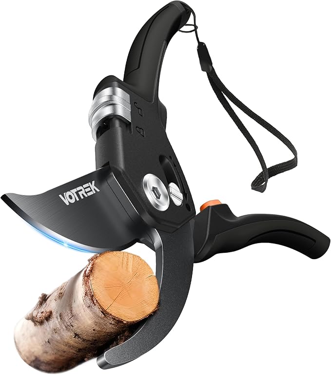 8.5" Pruning Shears for Gardening, 【Unique Stepless Handle Opening】Professional Bypass Garden Clipper for All Hands, SK5 Steel Blades, Heavy Duty Ergonomic Plant Pruners for Branch