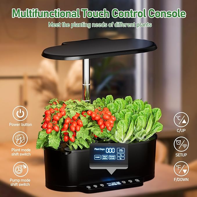 SPECILITE Hydroponics Growing System Kit with 30” Height, 15 Pods Herb Garden with 36W Grow Light, Auto Timer & Pump System, APP & WiFi Controlled Smart Indoor Garden for Vegetables,Kitchen & Gifts