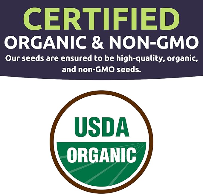 Organic Summer Seeds Variety Pack - 12 Individual Packs - 2025 Season - Basil, Tomatoes, Cucumber, Watermelon and More! for Indoor & Outdoor Planting (Non-GMO, Certified Organic)