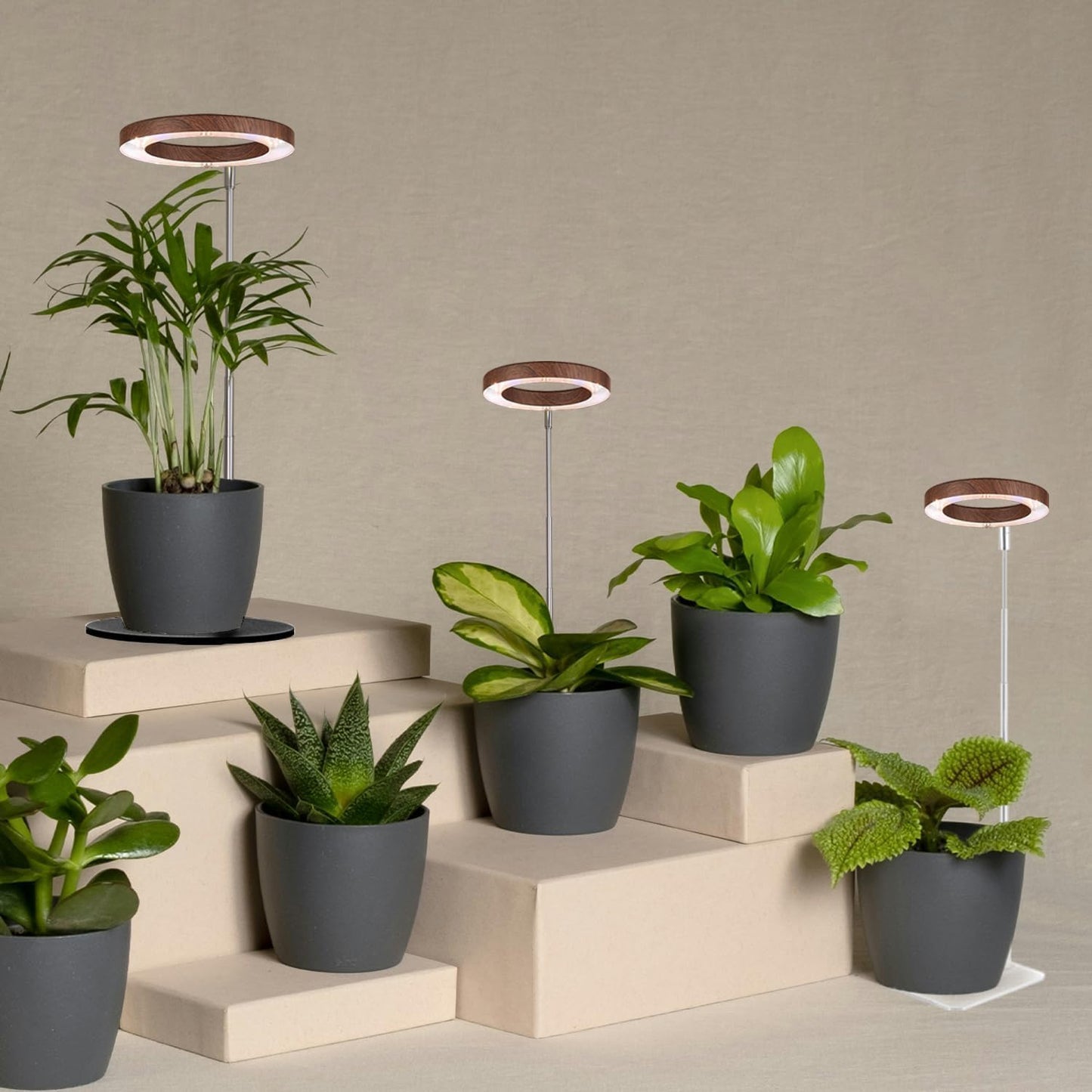 yadoker Plant Grow Light, LED Growing Light Full Spectrum for Indoor Plants,Height Adjustable, Automatic Timer, 5V Low Safe Voltage,Idea for Small Plant Light