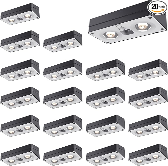 Solar Fence Lights 20 Pack, 50 Lumens Outdoor Solar Lights with 12 Modes RGB Color Glow LED,Waterproof, Solar Lights for Patio, Backyard, Deck, Fence, Railing