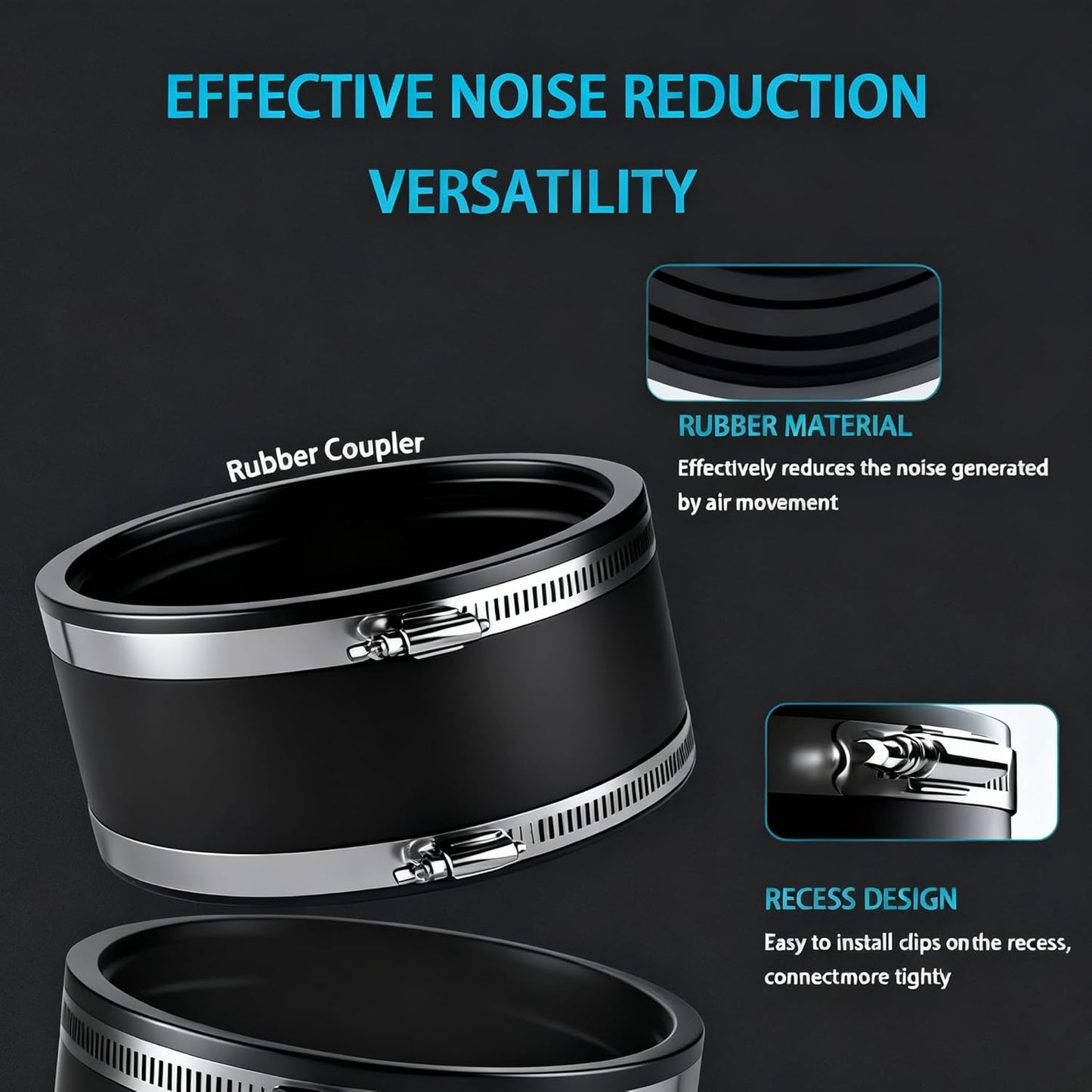 MELONFARM Air Filtration Kit, 6" 260 CFM Inline Duct Fan with E12 Speed Controller, 6.6 Ft Ducting & Rubber Coupler, Ventilation Exhaust Fan for Cooling Booster, Grow Tents, Hydroponics