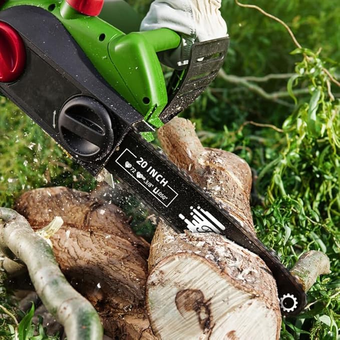 20 Inch Chainsaw Bar & Chain Combo for Husqvarna 20" 72 Drive Links 3/8" Pitch .050" Gauge Fits Husqvarna 455 Rancher 555 Rancher 570 576XP 257 365 372XP, Poulan PP5020AV PR5020 (3 Chains+ 1Bar)