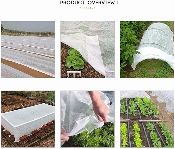 Agfabric Plant Covers Freeze Protection Row Covers 1.5oz 7'x50' Frost Cover for Freeze Protection,Frost Blanket for Plants,White