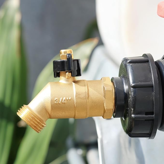 UNWAVER Garden Hose Full Flow Faucets Heavy Brass Bibb 3/4" Male NPT inlet Connection with Male GHT water hose outlet(3/4 inlet Long Handle and Butterfly Handle 2PCS)