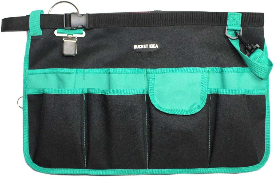 MELOTOUGH Bucket Caddy Organizer Bucket Tool Organizer for Garden Tools Fit 3.5 to 5 Gallon Bucket (Pink and Green)