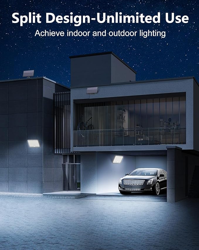 400LED Solar Lights Outdoor,IP67 Waterproof Solar Flood Lights,3 Modes & Remote Control Motion Sensor Outdoor Light for Garden, Garage, Patio, Pathway (2 Pack)