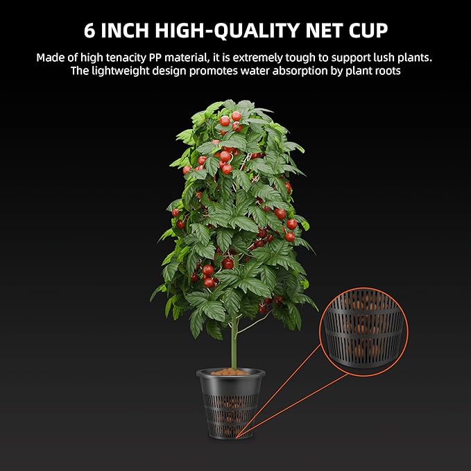 Spider Farmer DWC Hydroponics Grow System with 7-Gallon Deep Water Culture, New Triangular Cover Design, Recirculating Drip Garden System with Top Drip Kit, 15W Air Pump, 4 Buckets