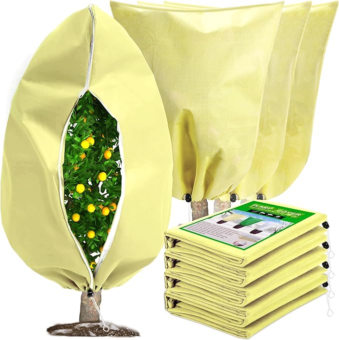 DQS 4 Pack Plant Covers Freeze Protection, 47.2" x70.8" Winter Frost Protection Blankets Frost Cloth,Suitable for Outdoor Winter Frost, Cold Weather, shrubs, Trees, Jackets, and coverings