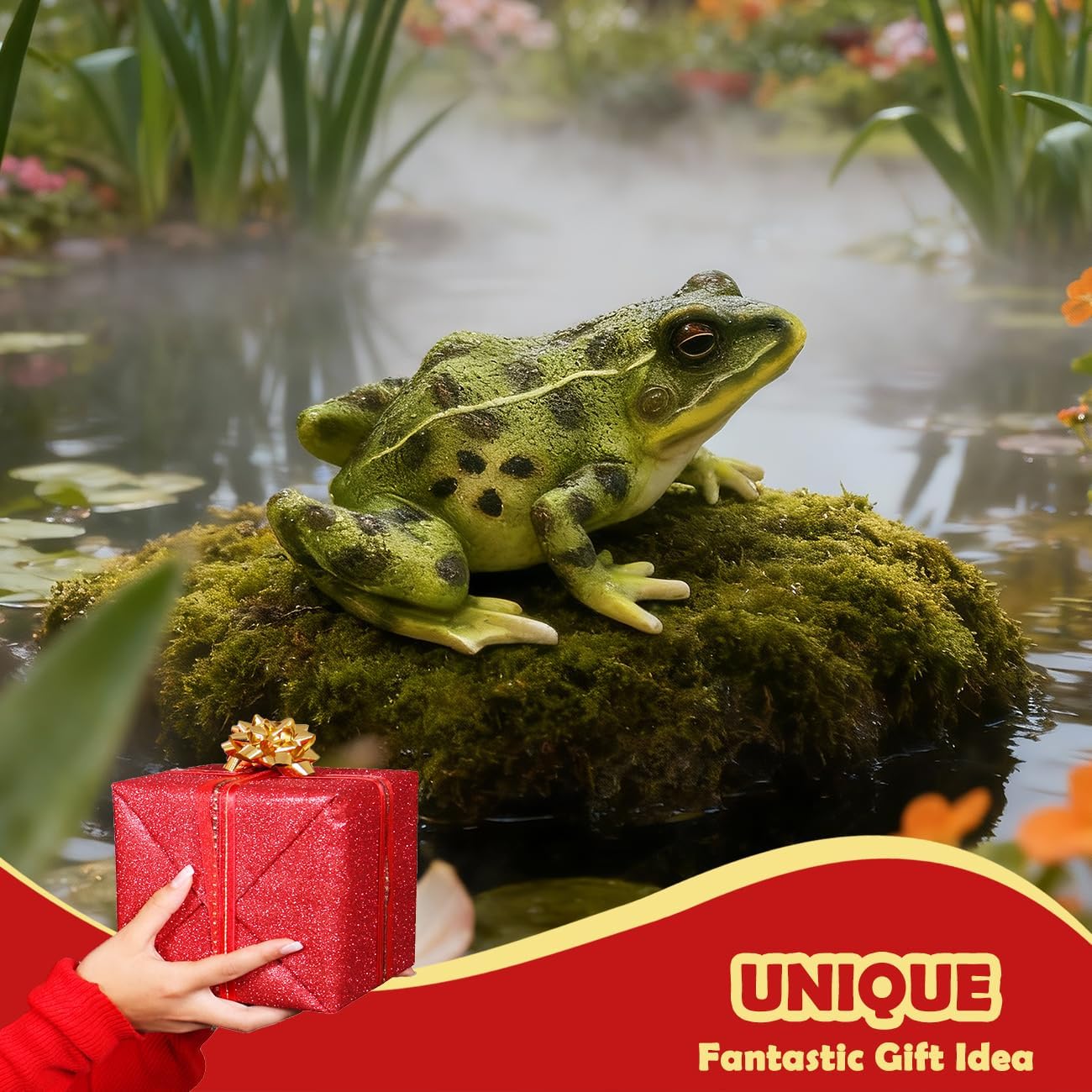 Sunthus Frog Garden Statues Toad Outdoor Decor Sculptures Yard Resin Decorations