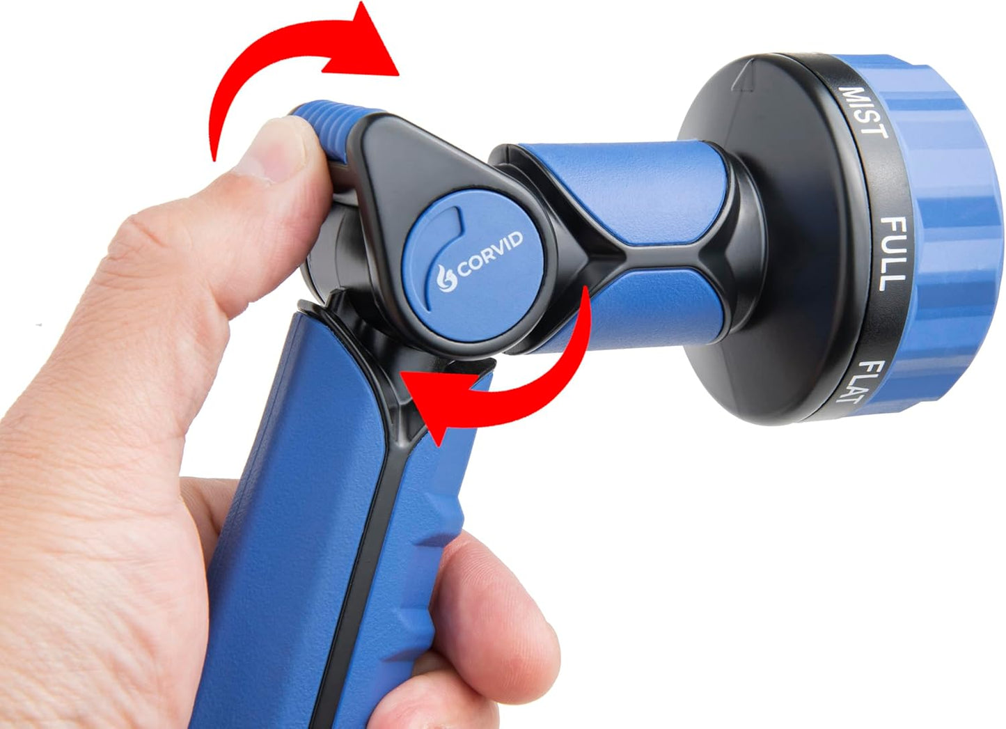Thumb Control Nozzle - 8-Pattern Heavy-Duty, Durable Spray for Watering, Cleaning, and More