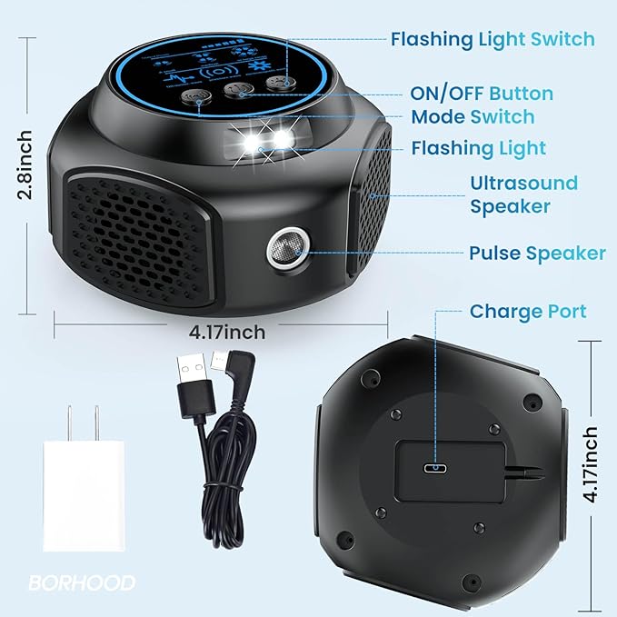 2 Pack Ultrasonic Pest Repellent Plug in, Indoor Pest Rodent Control for Mouse Mice Rat Squirrel Bat Roach Spider Ant Bug, Electronic Repelling Device Mouse Traps