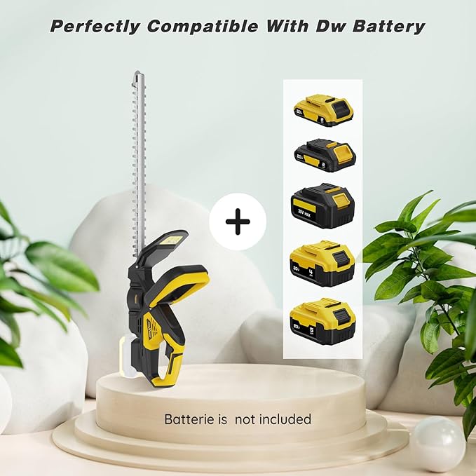 Hedge Trimmer for Dw 20V Battery,Hedge Trimmer Cordless with 22'' Dual-Action Blade and 3/5'' Cutting Capacity,1600RPM& Safety Lock (Battery Not Included)