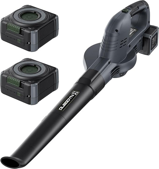 Battery Leaf Blower 550 CFM 240 MPH, Electric Leaf Blower Cordless with 2X 6000mAh Battery, Lightweight, High Power, Portability, Lawn Blower for Gardeners of All Abilities