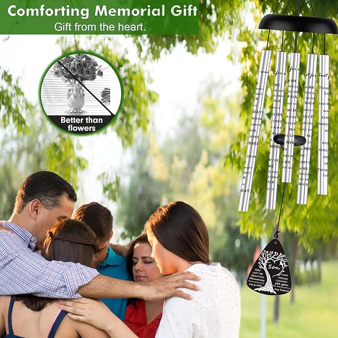 Sympathy Memorial Wind Chimes Bereavement Memorial Gifts for Loss of Son Sympathy Memorial Gifts for Loss of Loved One in Memory of Son
