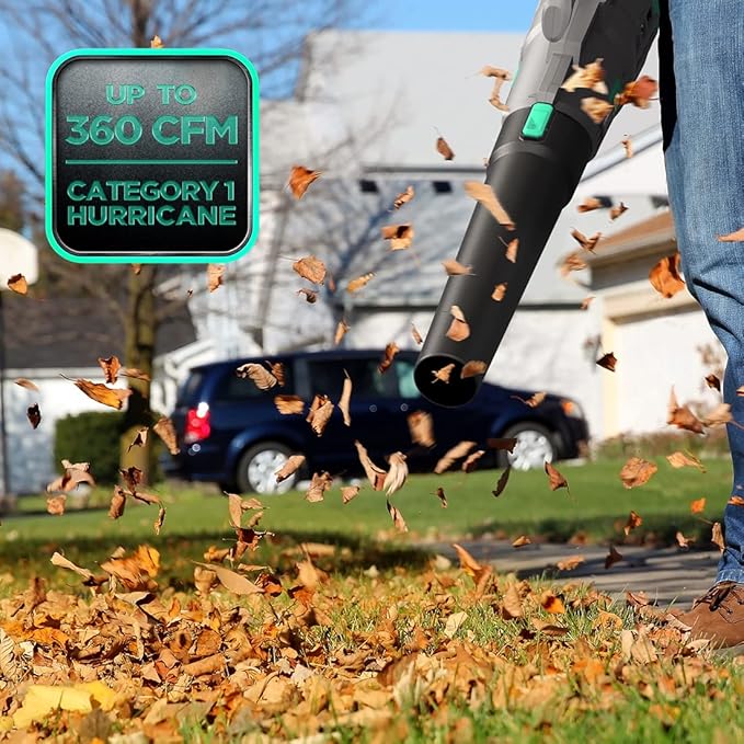 Litheli Cordless Leaf Blower 40V, Battery Leaf Blowers for Lawn Care, Lightweight Axial Blower for Blowing Leaf, Dust, Debris, with 2.0Ah Battery Included