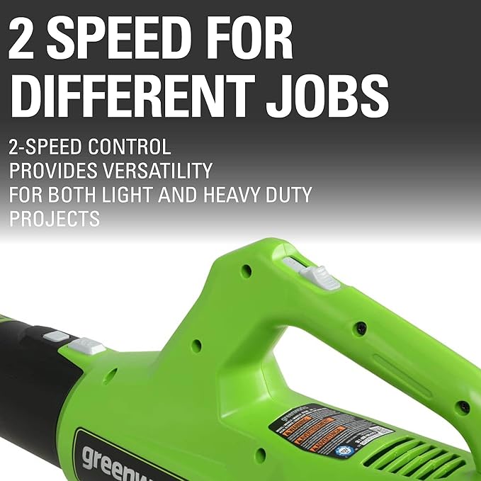 Greenworks 48V (2 x 24V) Cordless Brushless Axial Leaf Blower,24V Cordless Battery Hedge Trimmer Combo Kit