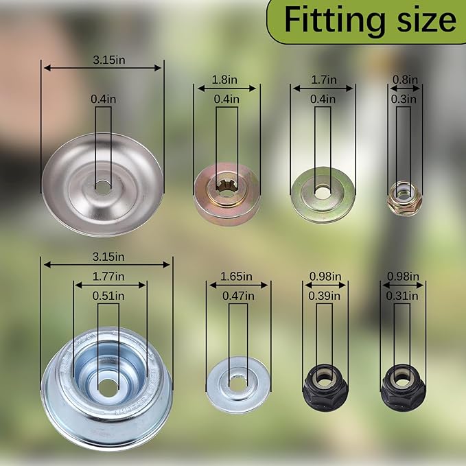 10 Inch Steel Wire Rotary Brush Cutter Trimmer Head Sets Weed Blade Cutter with Adapter Kit Compatible with Stihl, Husqvarna,String Trimmers, Gardening Lawnmower, Moss Grass Rust Removal