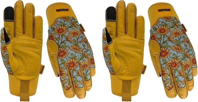 Thorn Proof&Puncture Resistant Gardening Gloves with Grip,Garden Gloves for Women, Leather Work Gloves,Gifts