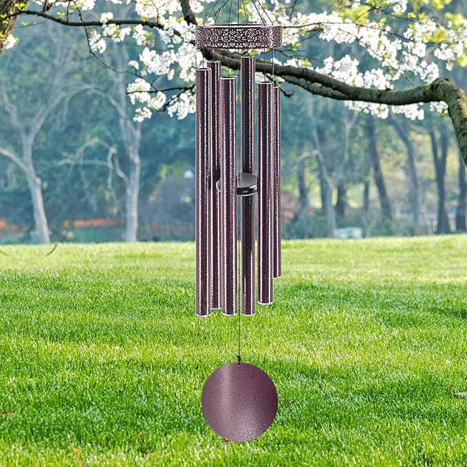 ASTARIN 48'' Wind Chimes for Outside Deep Tone - Large Windchimes with 6 Heavy Tubes, Memorial Wind Chimes Outdoor for Garden Hanging Décor,Sympathy Gifts,Bronze