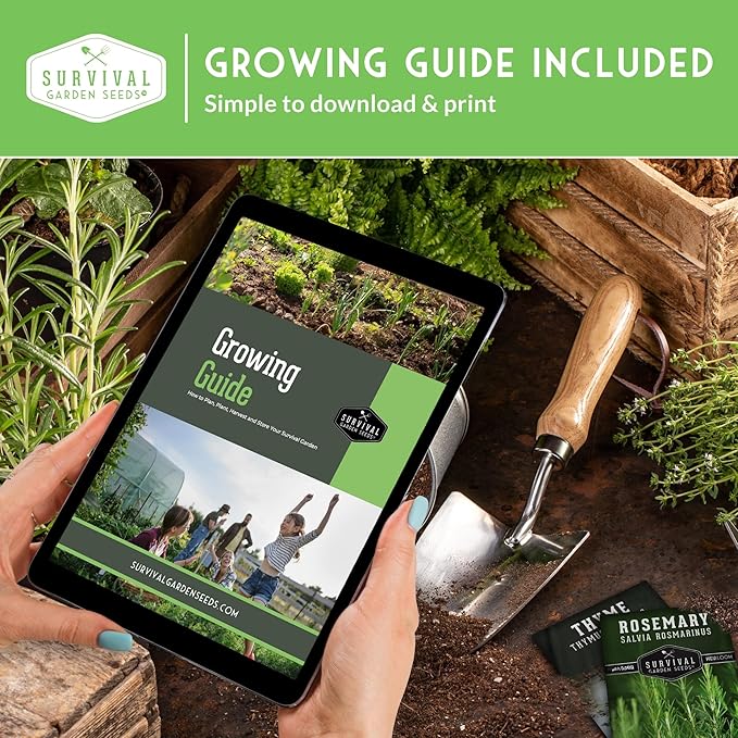 Survival Garden Seeds Homesteader Collection – 50 Heirloom Packets of Vegetables, Herbs, and Flowers for Victory Garden Planting and Emergency Storage