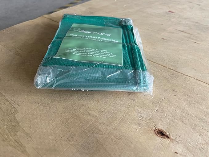 Abimars Thicker Plant Covers Freeze Protection Jacket 2.36 oz/yd², 2'x2.6' Reusable Winter Plant Covers with Drawstring & Zipper, 2 Pack Light, Porous Fabric for Plant Breathing