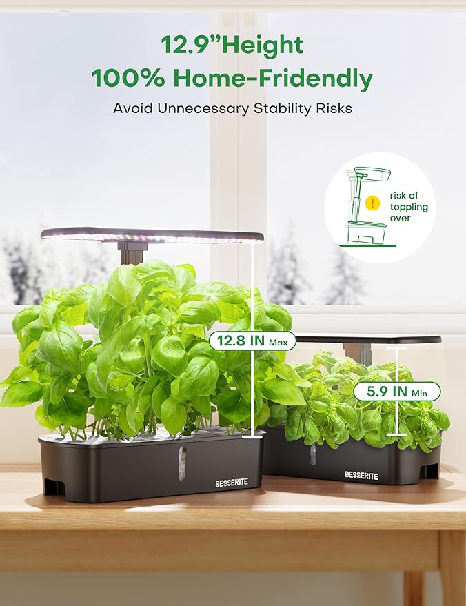 Hydroponics Growing System Kit 12 Pods,Indoor Herb Garden with Light,Kitchen Hydro Ponic Grow System, Countertop Hydro Garden,Smart Planting Kit Home,Plant Grower Inside Kit,Lettuce Grower