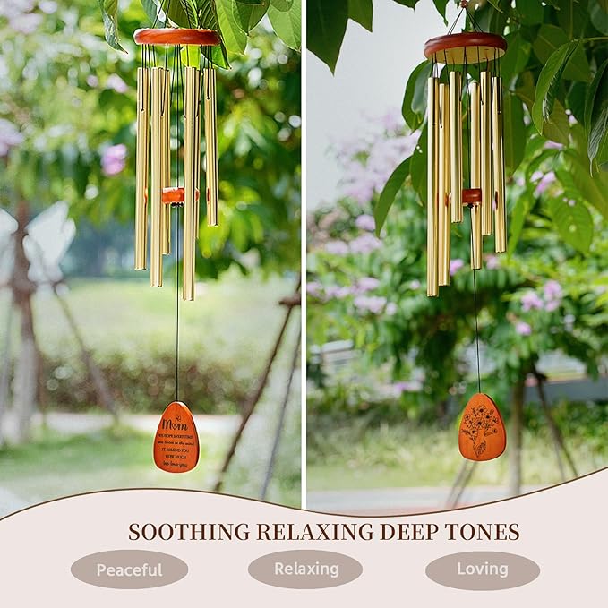 Mom Gifts, 32" Wind Chimes Birthday Gifts for Mom from Daughter Son, Mother in Law Birthday Gift, Meaningful Gift for Mothers Day Thanksgiving Christmas