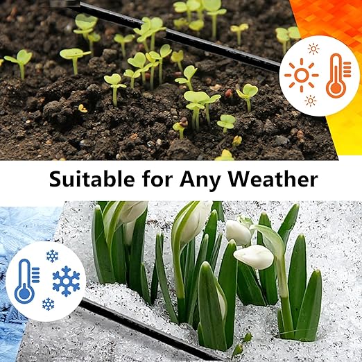 1/4 inch Drip Irrigation Tubing, 16FT Blank Distribution Tubing Drip Irrigation Hose, Garden Watering Drip Line for DIY Drip Irrigation System