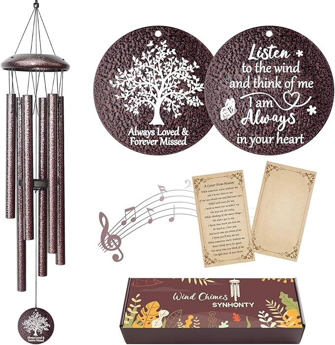 Memorial Gifts for Loss of Love one, 25''Memorial Wind Chimes of Sympathy Gifts for Loss of Love one, Bereavement, Condolence, Remembrance Gifts,Windchimes in Memory