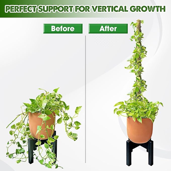 DUSPRO 52'' Forest Moss Pole for Plants, Forest Tall Moss Poles for Climbing Plants Monstera, Sphagnum Moss Stick for Monstera Plant Support, Handmade Plant Stakes for Indoor Plants Grow Upwards