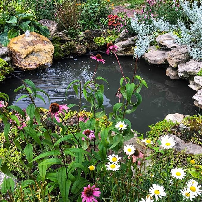 10x13 ft Pond Liner, 20 Mil Thickness, Pliable & Durable LLDEP Material, Easy Cutting & UV Resistant, for Fish or Koi, Features, Waterfall Base, Fountains and Water Gardens