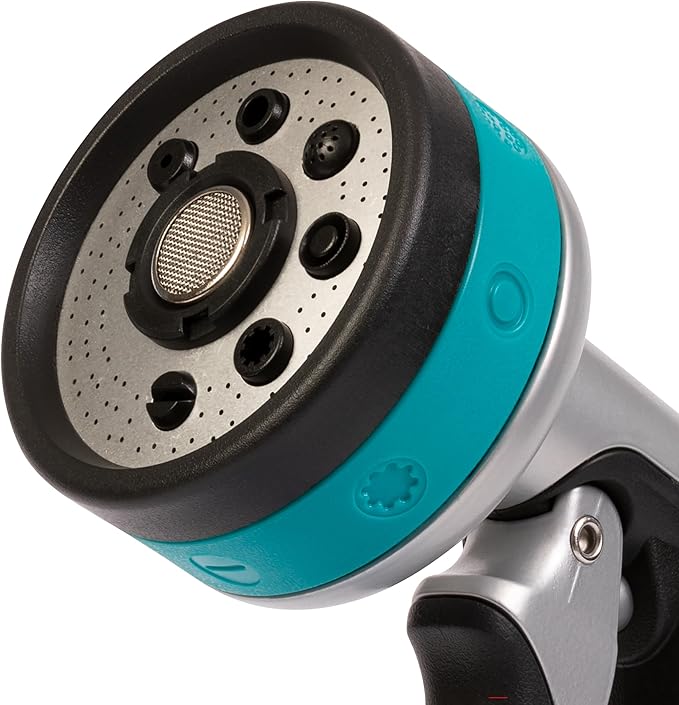 Gilmour Heavy Duty Front Control Garden Hose Nozzle with 8 Pre-set Spray Patterns, Water Hose Nozzle for Watering Garden or Lawn