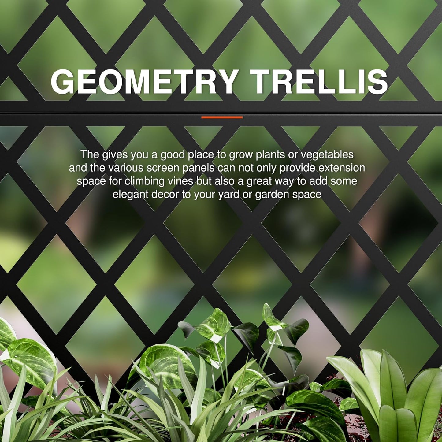 Casaphoria Metal Raised Garden Bed with Trellis and Wheels, 72"x35"x16" Planter Box for Climbing Plants, Vegetables & Vines, Features Drainage Holes and Privacy Screen (Black-Rhombus)