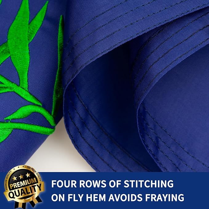 XIFAN Premium Kentucky State Flag 3x5 ft Outdoor, Double Sided Embroidered Image, Heavy Duty 210D Nylon KY Flags, the Strongest Longest Lasting for Outside with Sewn Stripes/Brass Grommets