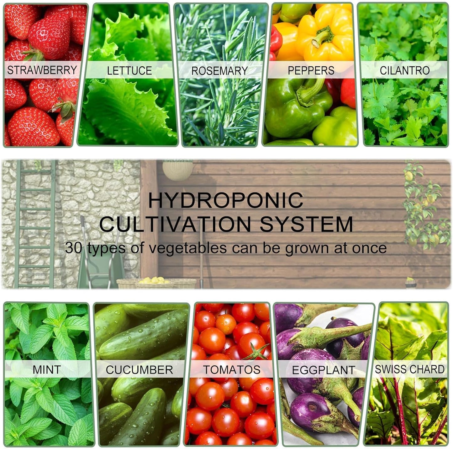 Hydroponics Tower Indoor Growing System Vertical Garden Planter Indoor Smart Garden Kit with Pump and Movable Water Tank Vegetable Plant Gift for Gardening Lover (30-Plants)